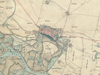Kaart van Aspern bij Wenen